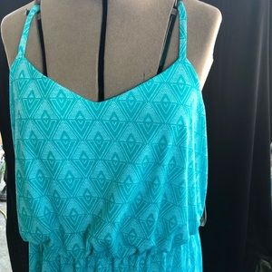 Turquoise beach dress.
